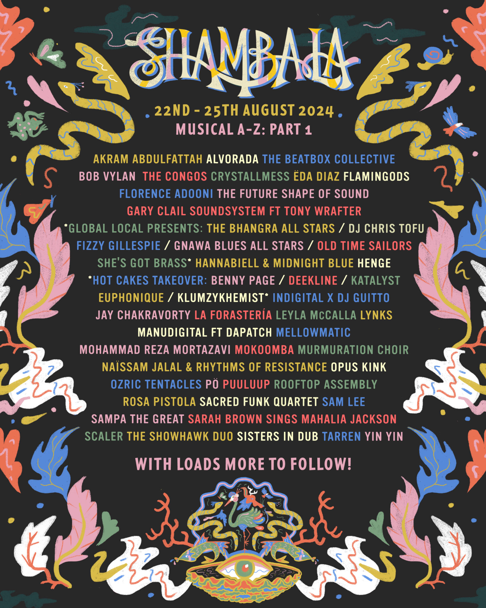 POW! PART 1 OF YOUR SHAMBALA 2024 MUSIC LINE UP HAS LANDED! Shambala